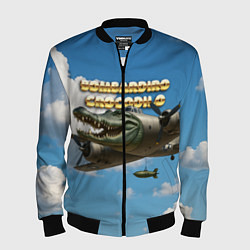 Бомбер мужской Bombardino Crocodillo мем, цвет: 3D-черный
