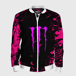 Бомбер мужской Monster energy неоновые краски лого, цвет: 3D-белый