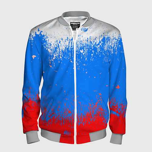 Мужской бомбер Патриот - флаг / 3D-Меланж – фото 1