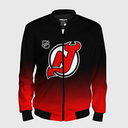 Бомбер мужской Нью Джерси Девилз - градиент, цвет: 3D-черный