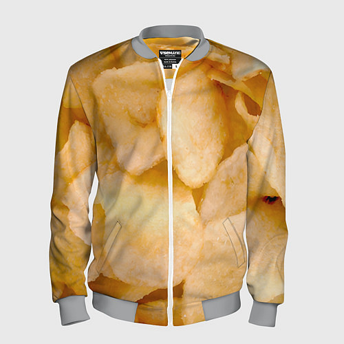 Мужской бомбер Чипсы текстура / 3D-Меланж – фото 1