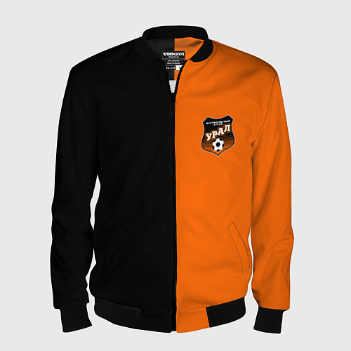 Мужской бомбер ФК Урал - два цвета / 3D-Черный – фото 1