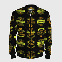 Бомбер мужской Easter holidays, цвет: 3D-черный