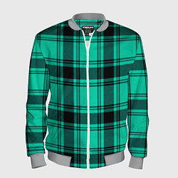 Бомбер мужской Checkered turquoise, цвет: 3D-меланж