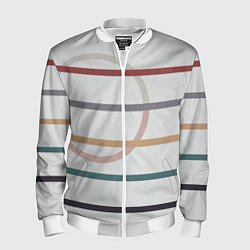 Мужской бомбер Stripes and circle