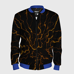 Бомбер мужской Разряды электричества текстура, цвет: 3D-синий