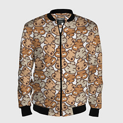 Бомбер мужской Какашки, цвет: 3D-черный