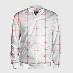 Мужской бомбер Color white red crosses