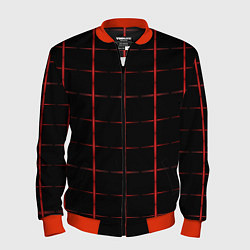 Мужской бомбер Color black red crosses