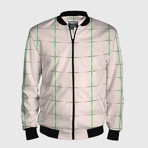 Мужской бомбер Color white stripes / 3D-Черный – фото 1