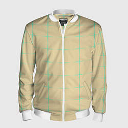 Бомбер мужской Color beige green crosses, цвет: 3D-белый