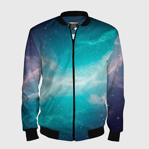 Мужской бомбер Галактическое сияние небес / 3D-Черный – фото 1