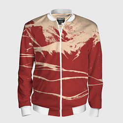 Бомбер мужской Песочные горы-абстракция, цвет: 3D-белый