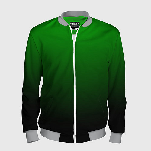 Мужской бомбер Green gradient / 3D-Меланж – фото 1