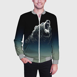 Бомбер мужской Бурый в гневе - градиент, цвет: 3D-меланж — фото 2