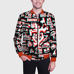 Бомбер мужской Doom x fortnite glitch, цвет: 3D-красный — фото 2