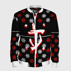 Бомбер мужской Doom winter pattern steel, цвет: 3D-белый