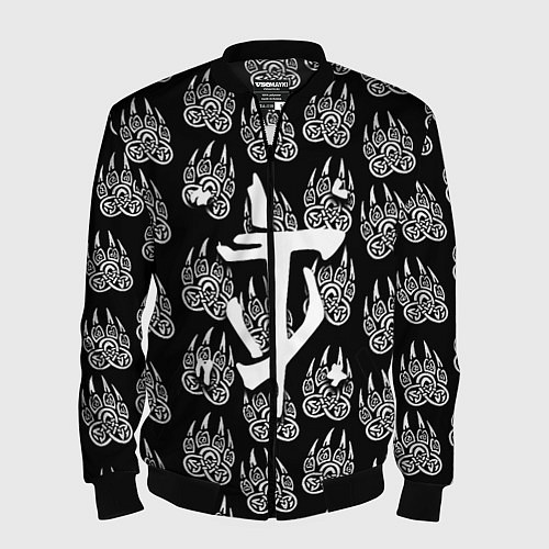 Мужской бомбер Doom хищник леса / 3D-Черный – фото 1