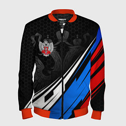 Бомбер мужской Федерация бокса России - триколор, цвет: 3D-красный