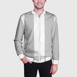 Бомбер мужской Color white grey, цвет: 3D-белый — фото 2