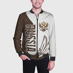 Бомбер мужской Герб России, цвет: 3D-черный — фото 2