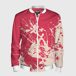 Бомбер мужской Бежевый взрыв на розовом, цвет: 3D-белый