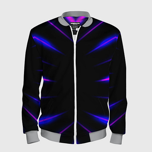 Мужской бомбер Color black neon neon / 3D-Меланж – фото 1