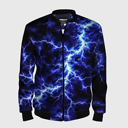 Бомбер мужской Мощнейший разряд молнии, цвет: 3D-черный