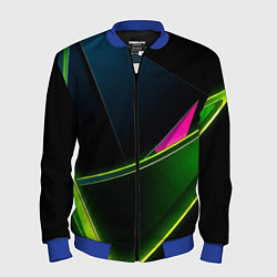 Бомбер мужской Неоновое освещение, цвет: 3D-синий
