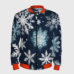 Бомбер мужской Снежное небо, цвет: 3D-красный