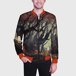 Бомбер мужской Призрачный лес, цвет: 3D-красный — фото 2