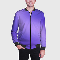 Бомбер мужской Color purple gradient, цвет: 3D-черный — фото 2