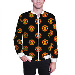 Бомбер мужской Manchester United Pattern, цвет: 3D-белый — фото 2