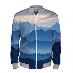 Бомбер мужской Горы, цвет: 3D-меланж