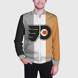 Бомбер мужской Philadelphia Flyers, цвет: 3D-меланж — фото 2