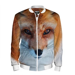 Бомбер мужской Взгляд лисы, цвет: 3D-белый