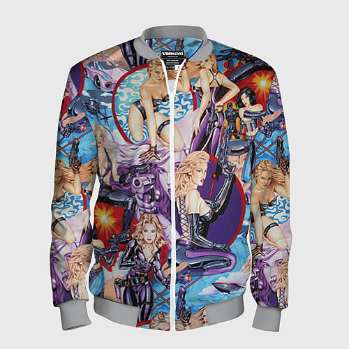 Мужской бомбер Как у Мэтт Тейлора с девушками / 3D-Меланж – фото 1