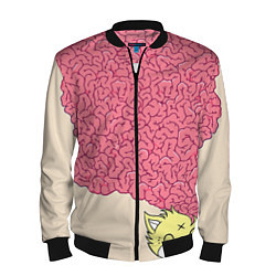 Бомбер мужской Drop Dead: Pink Brains, цвет: 3D-черный