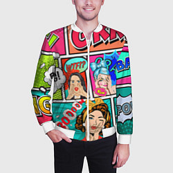Бомбер мужской POP ART, цвет: 3D-белый — фото 2