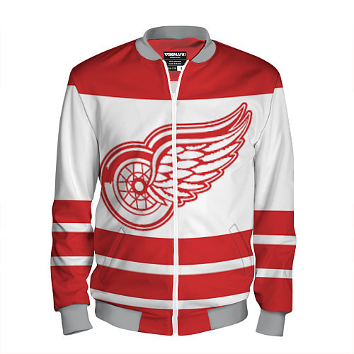 Мужской бомбер Detroit Red Wings / 3D-Меланж – фото 1