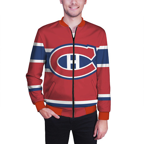 Мужской бомбер Montreal Canadiens / 3D-Красный – фото 3