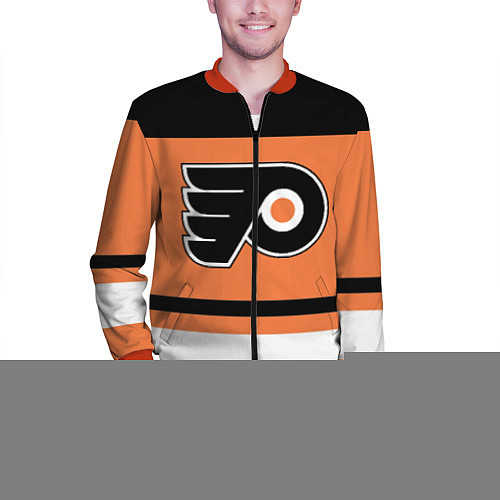 Мужской бомбер Philadelphia Flyers / 3D-Красный – фото 3