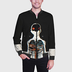 Бомбер мужской Three Days Grace: Skeleton, цвет: 3D-черный — фото 2