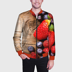 Бомбер мужской Ягодный микс, цвет: 3D-красный — фото 2