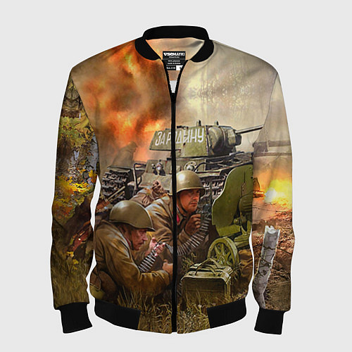 Мужской бомбер День победы / 3D-Черный – фото 1