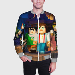 Бомбер мужской Minecraft Men's, цвет: 3D-меланж — фото 2