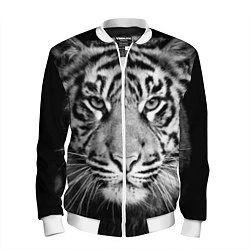 Бомбер мужской Красавец тигр, цвет: 3D-белый