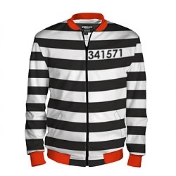 Бомбер мужской Заключенный, цвет: 3D-красный