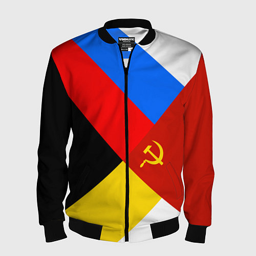 Мужской бомбер Вечная Россия / 3D-Черный – фото 1