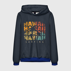 Толстовка-худи мужская Hawaii Surfing, цвет: 3D-синий